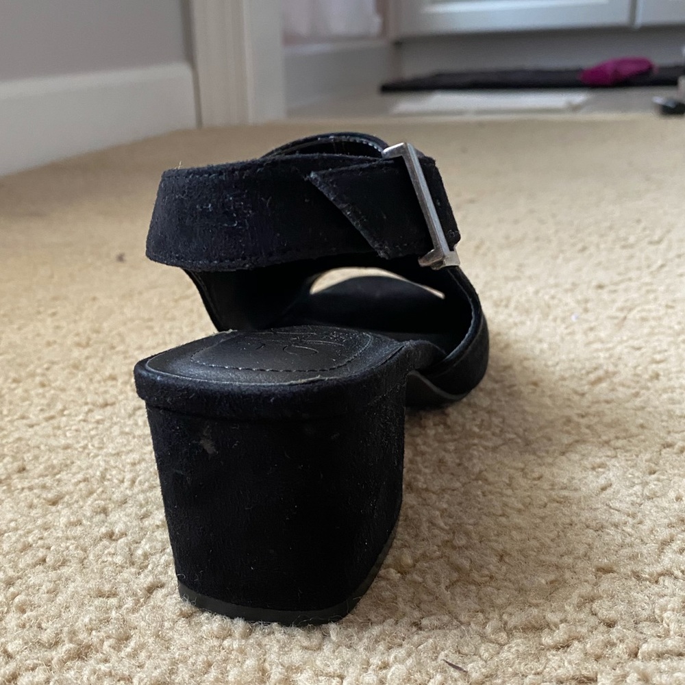 Black thick heel sandals